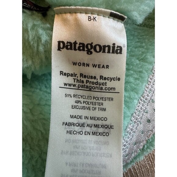 Patagonia Re-Tool Snap-T Pullover Womens Small Green Turquoise Fleece Pockets - Picture 6 of 6